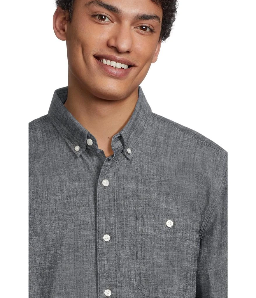 L.L.BEAN Comfort Stretch Chambray Shirt Short Sleeve Traditional Fit 4