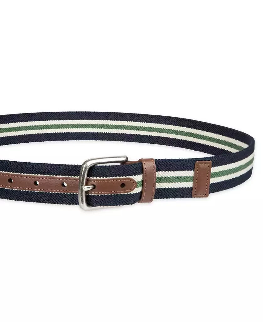 Club Room Men's Striped Fabric Stretch Casual Belt 3