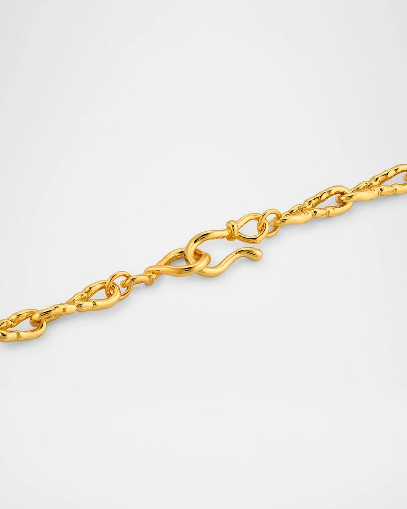 Alexis Bittar Brut Gold Twisted Link Necklace, 16"L 4