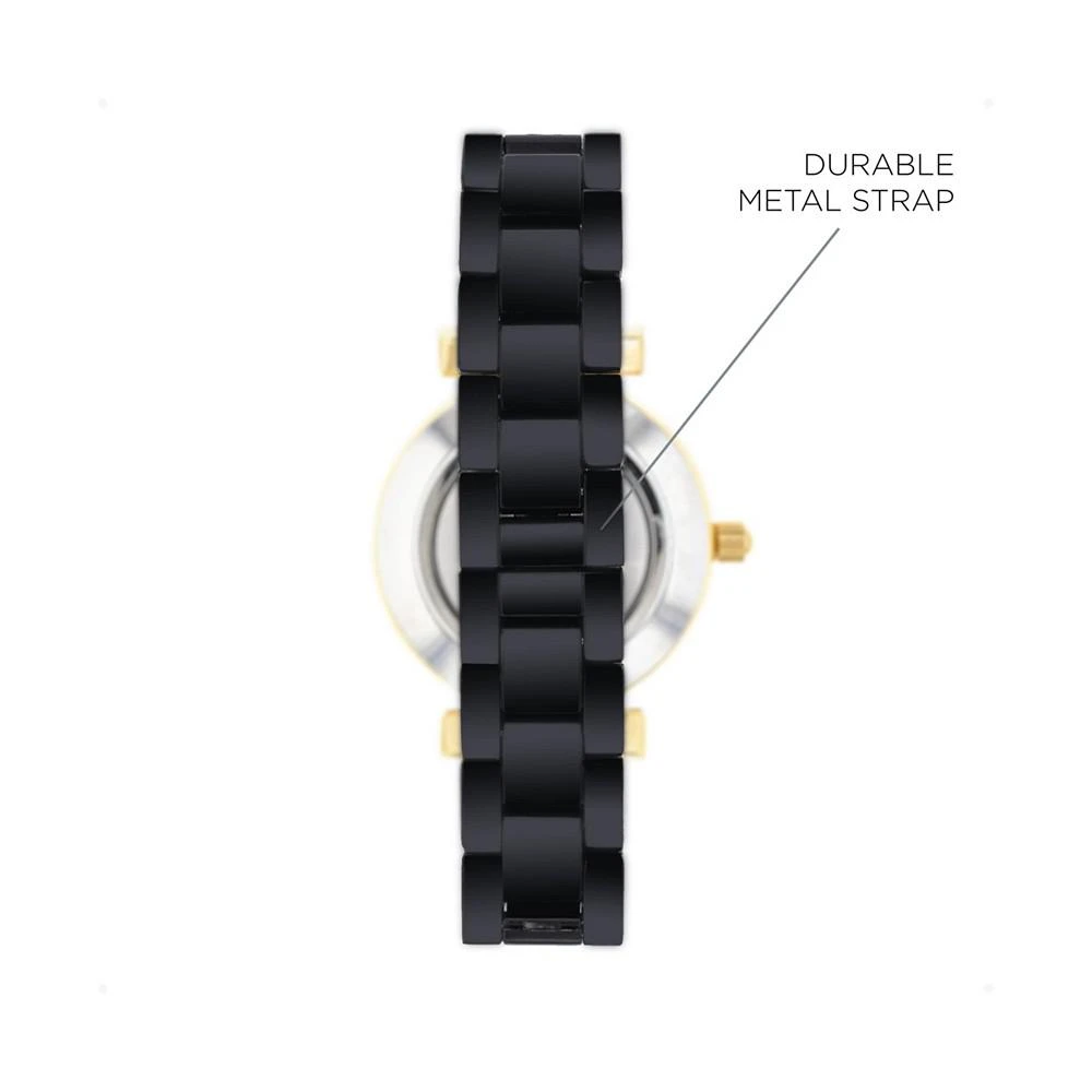 iTouch Connected Women's Hybrid Smartwatch Fitness Tracker: Gold Case with Black Metal Strap 38mm 3