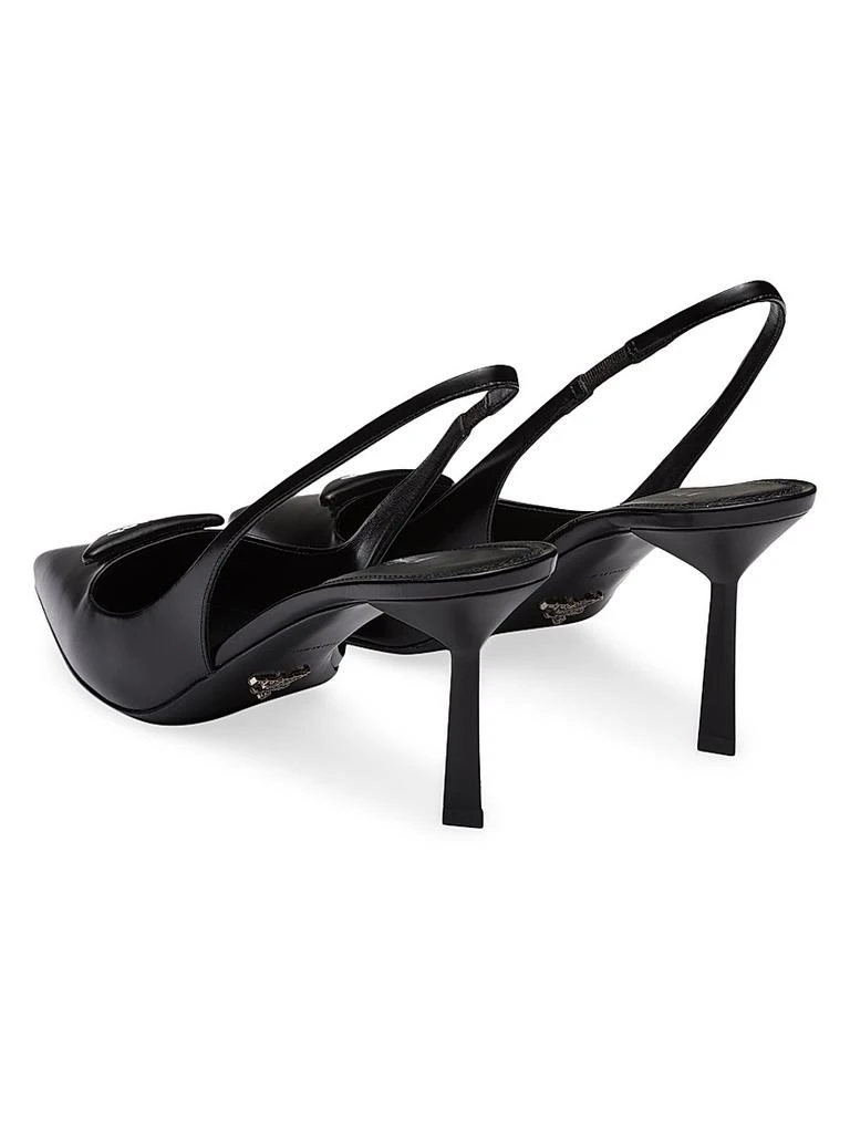 Prada Brushed Leather Slingback Pumps 4