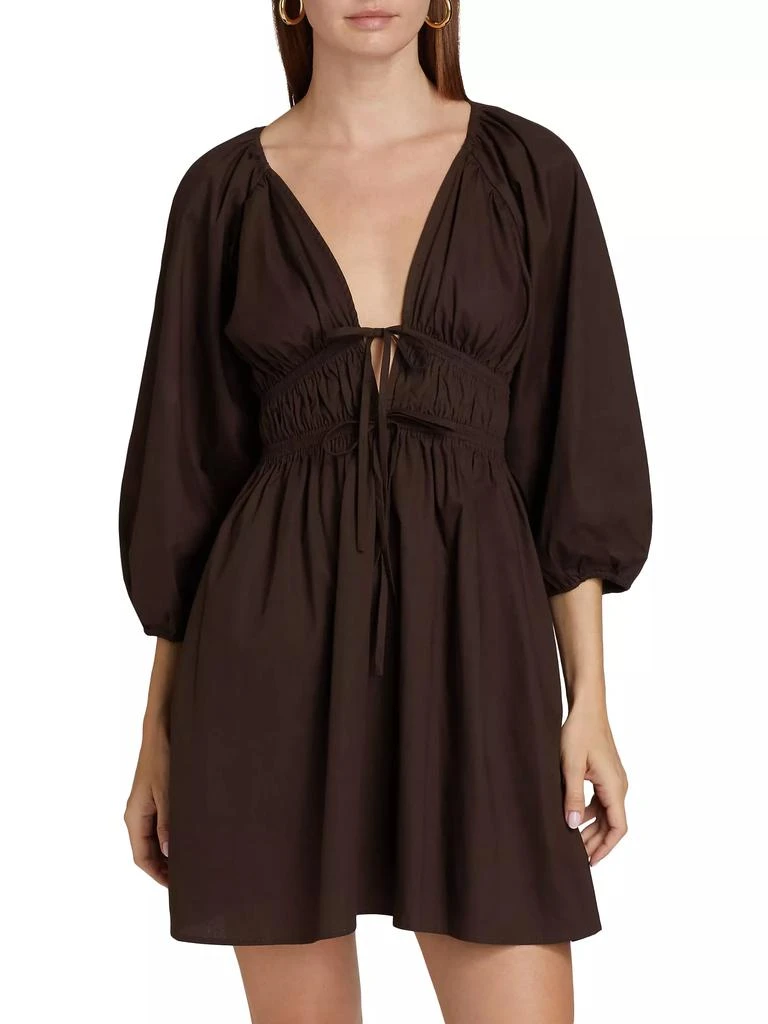 Wayf Leighton Stretch Cotton Minidress 3