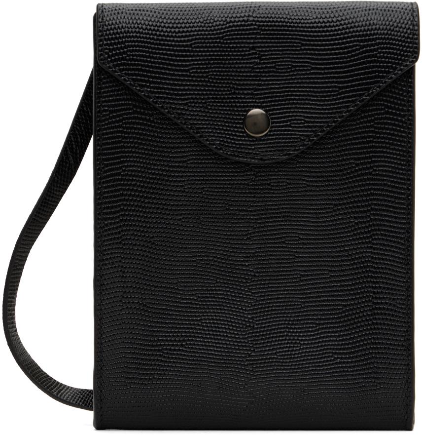 LEMAIRE Black Enveloppe Strap Shoulder Bag