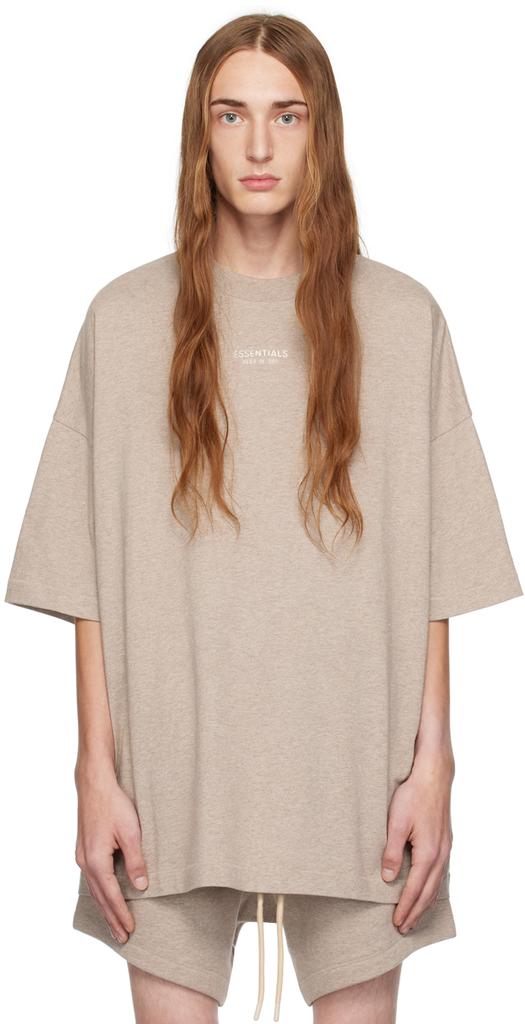 Fear of God ESSENTIALS Beige Crewneck T-Shirt