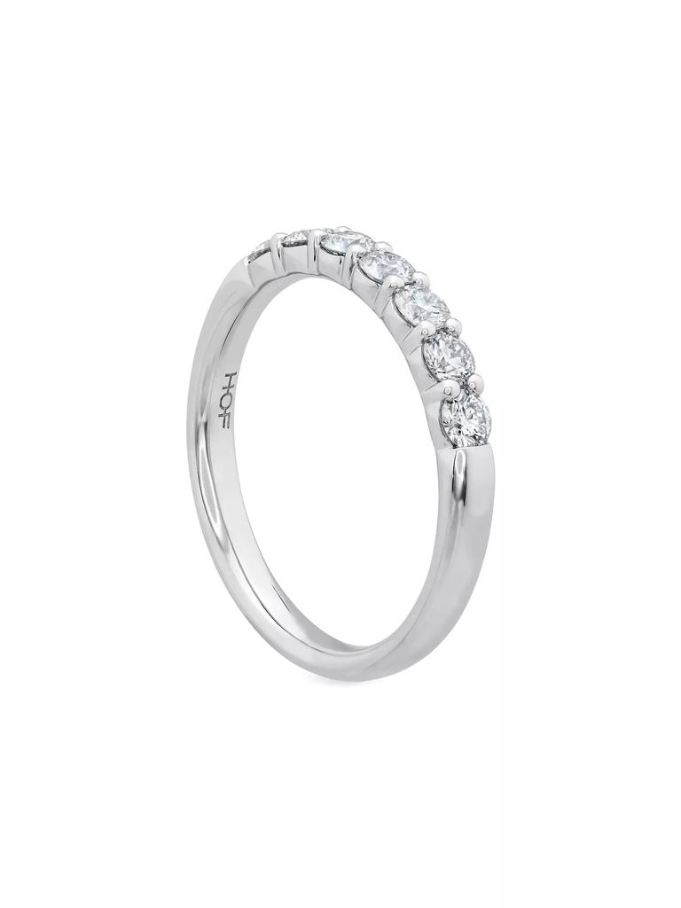 Hearts On Fire Signature 18K White Gold & 0.47-0.57 TCW Diamond 7-Stone Band