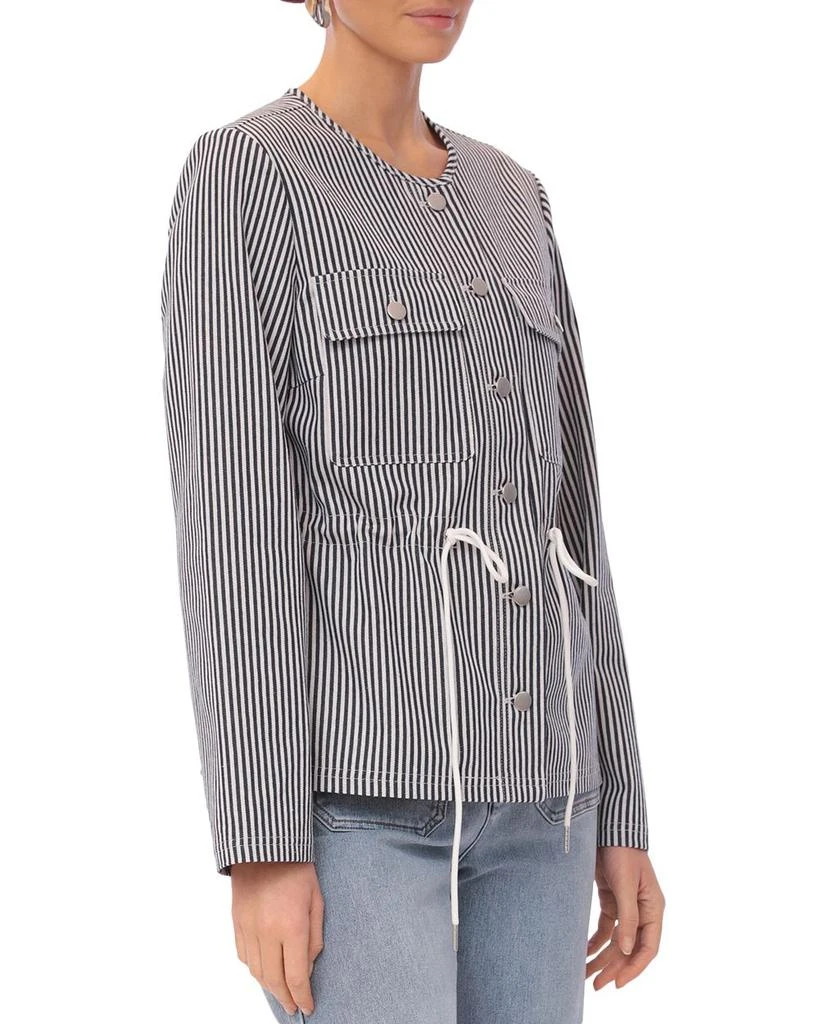 Bagatelle Collarless Striped Jacket 3