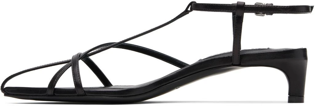 Jil Sander Black Cage Low Heeled Sandals 3