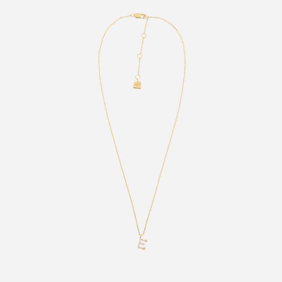 ASTRID & MIYU Astrid & Miyu Initial Pavé 18K Gold-Plated Necklace 1
