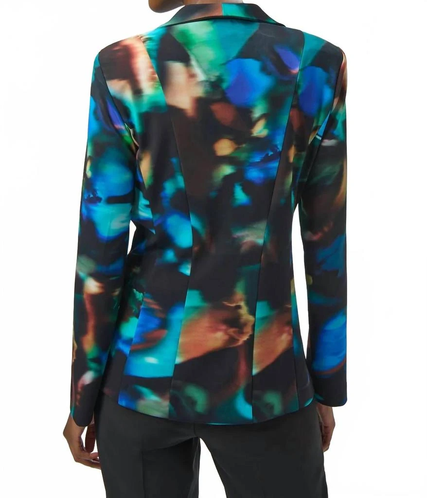 JOSEPH RIBKOFF Abstract Print Long Sleeves Fitted Blazer In Black/multi 2