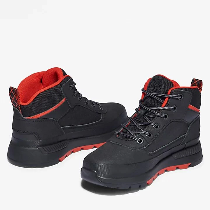 Timberland Field Trekker Hiking Boot for Youth in Black/Red 5