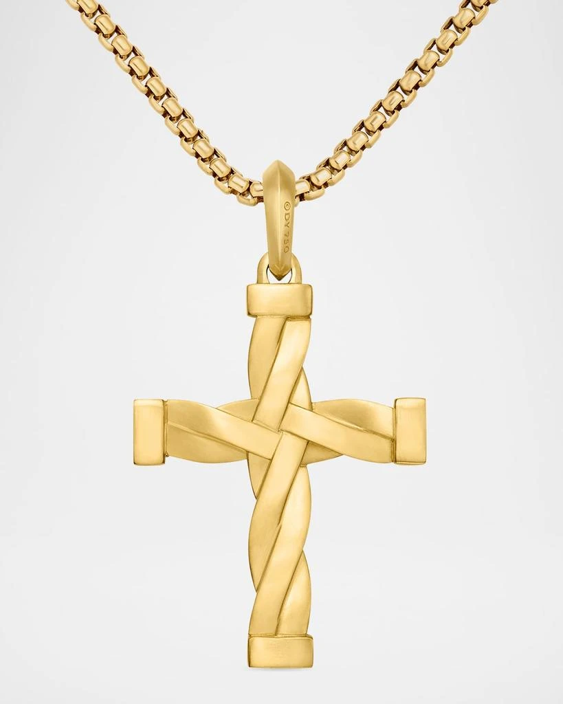 David Yurman DY Helios Cross Pendant in 18K Gold, 36mm 5
