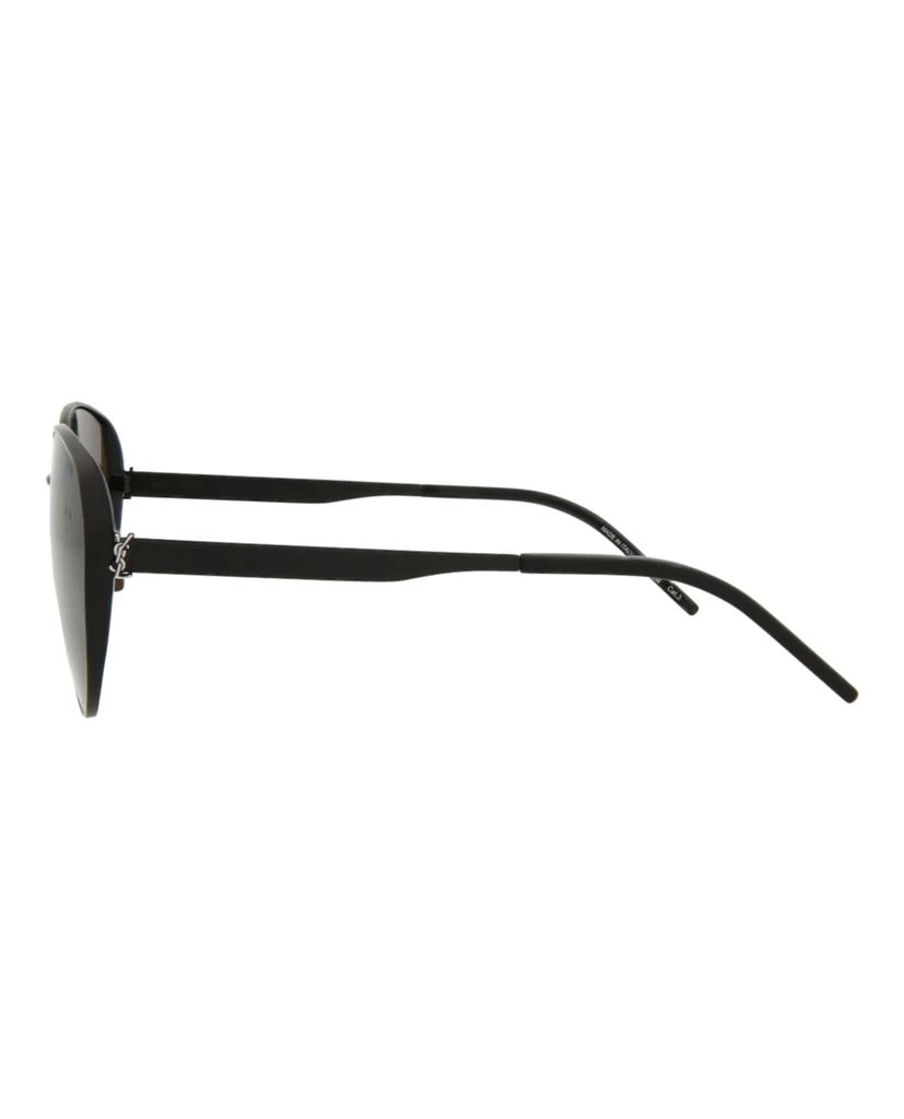 Saint Laurent Round/Oval-Frame Metal Sunglasses 3