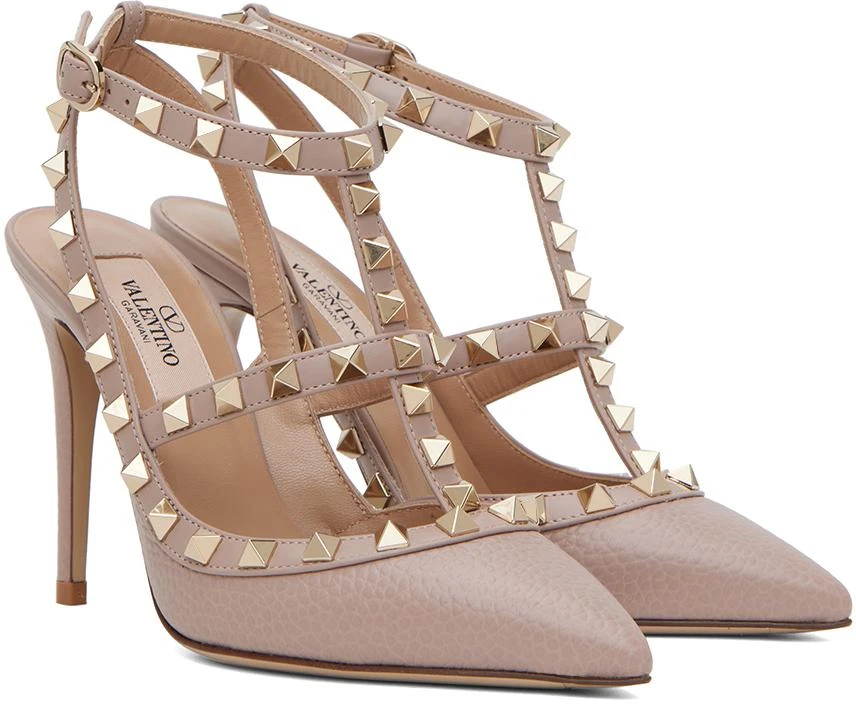 Valentino Pink Rockstud Ankle Strap Heels 4