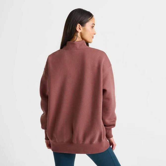 NIKE Women's Nike Sportswear Phoenix Fleece Oversized Logo Quarter-Zip Sweatshirt 4