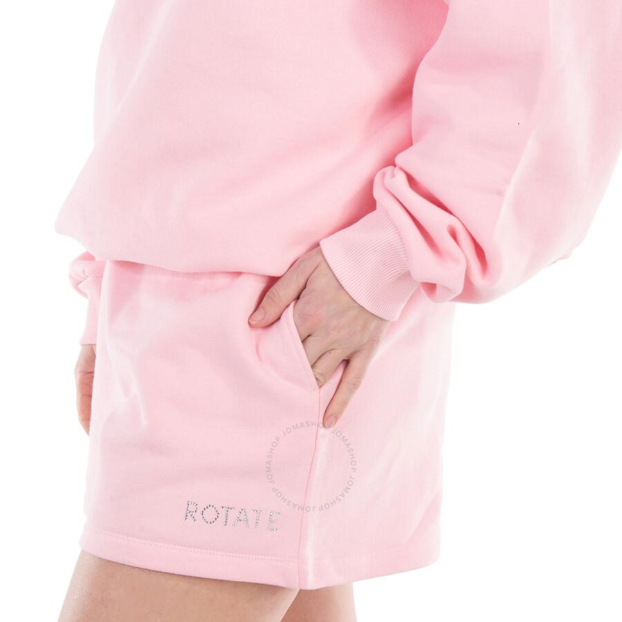 ROTATE Birger Christensen Ladies Almond Blossom Sunday 6 Crystal Logo Sweatshorts