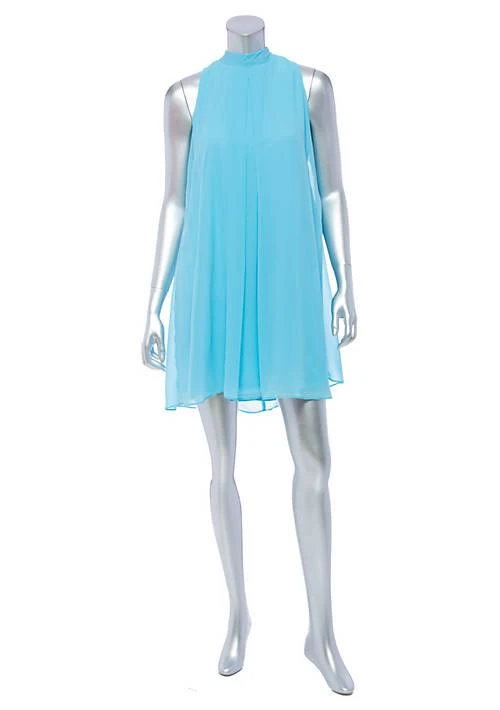 TASH + SOPHIE Sophie Mock Neck Pleated Trapez Dress 1