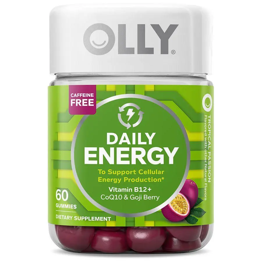OLLY Daily Energy Gummies - Caffeine Free Tropical Passion