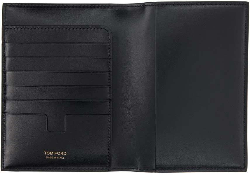 Tom Ford Black Shiny Croc T Line Passport Holder 3