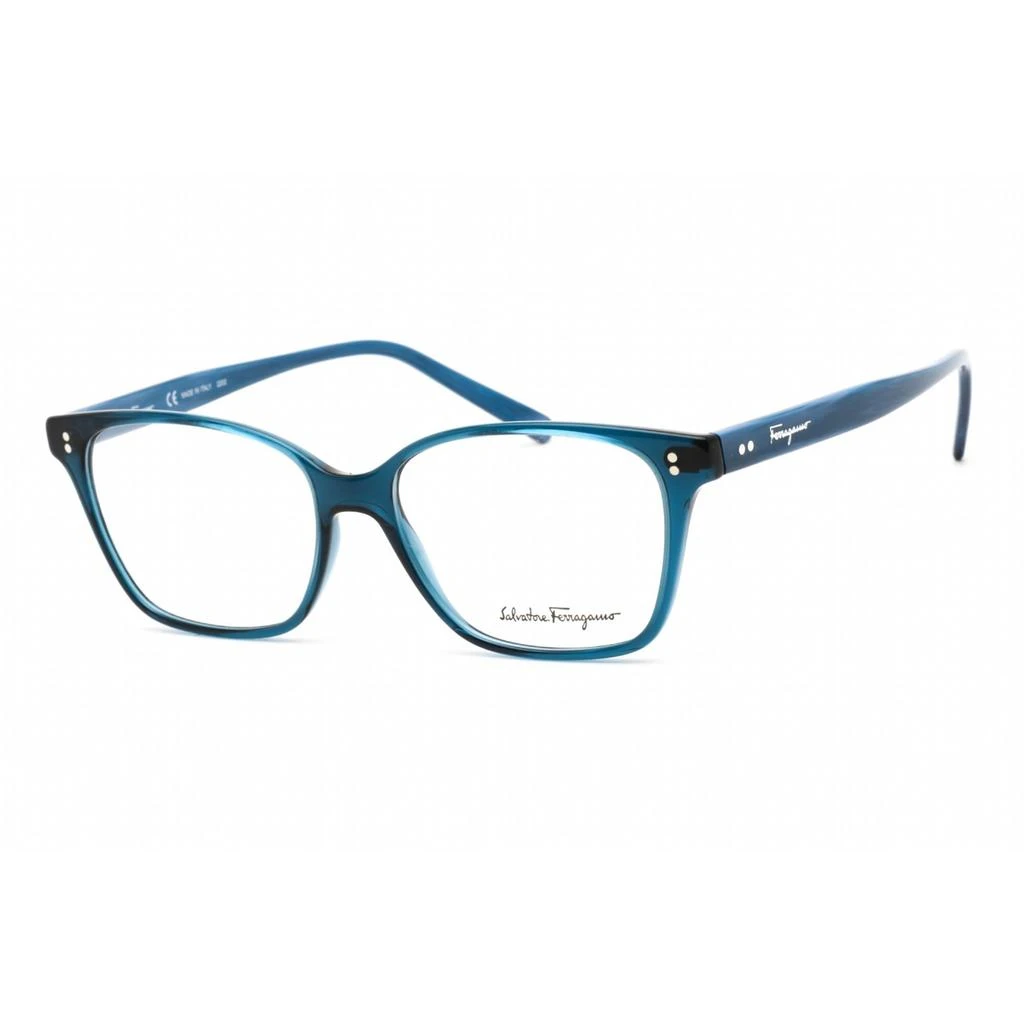 Salvatore Ferragamo Salvatore Ferragamo Women's Eyeglasses - Transparent Blue Plastic Frame | SF2928 432 1
