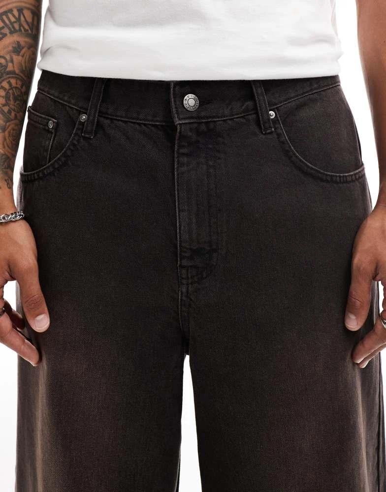 ASOS ASOS DESIGN super baggy jeans with brown tint in washed black 5