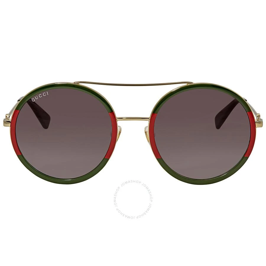 Gucci Green Gradient Round Ladies Sunglasses GG0061S 003 56 1