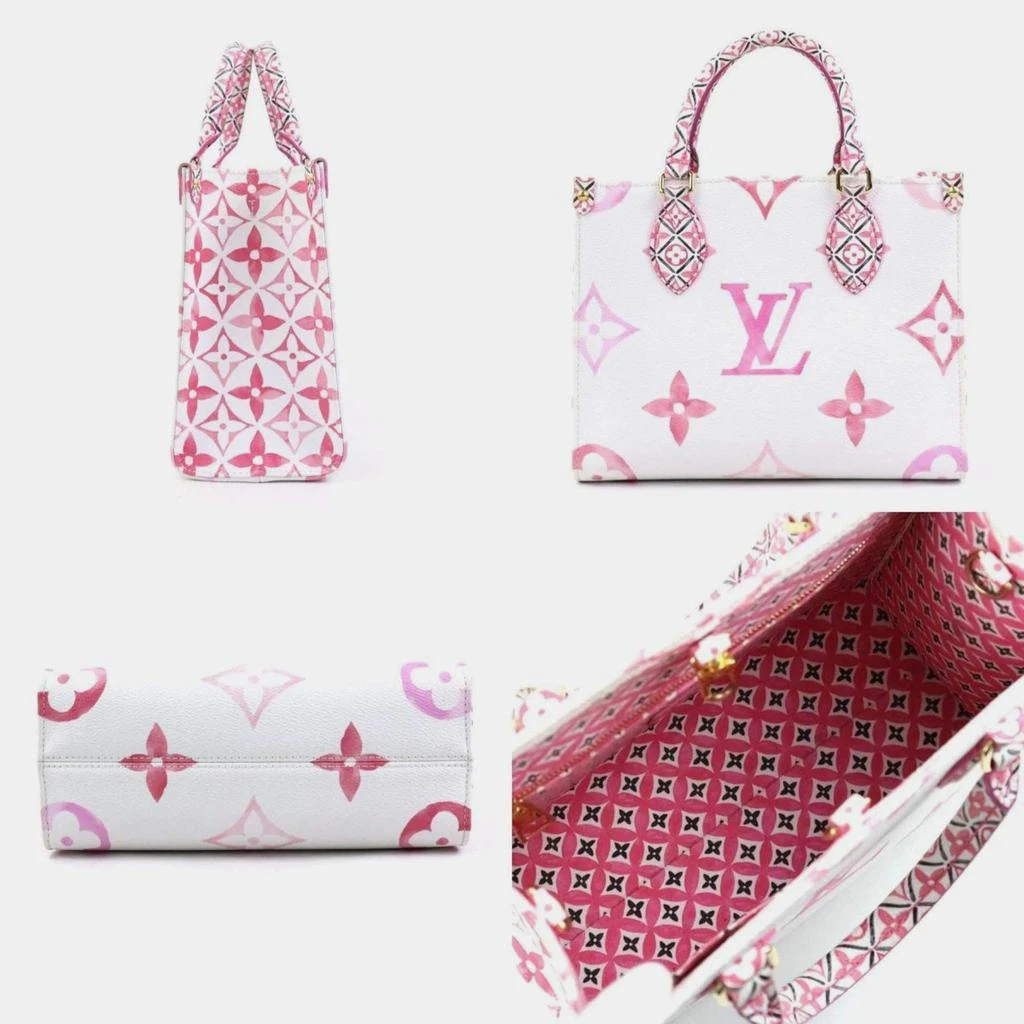 Louis Vuitton Louis Vuitton White/Pink Leather By The Pool OnTheGo PM Handbag 3