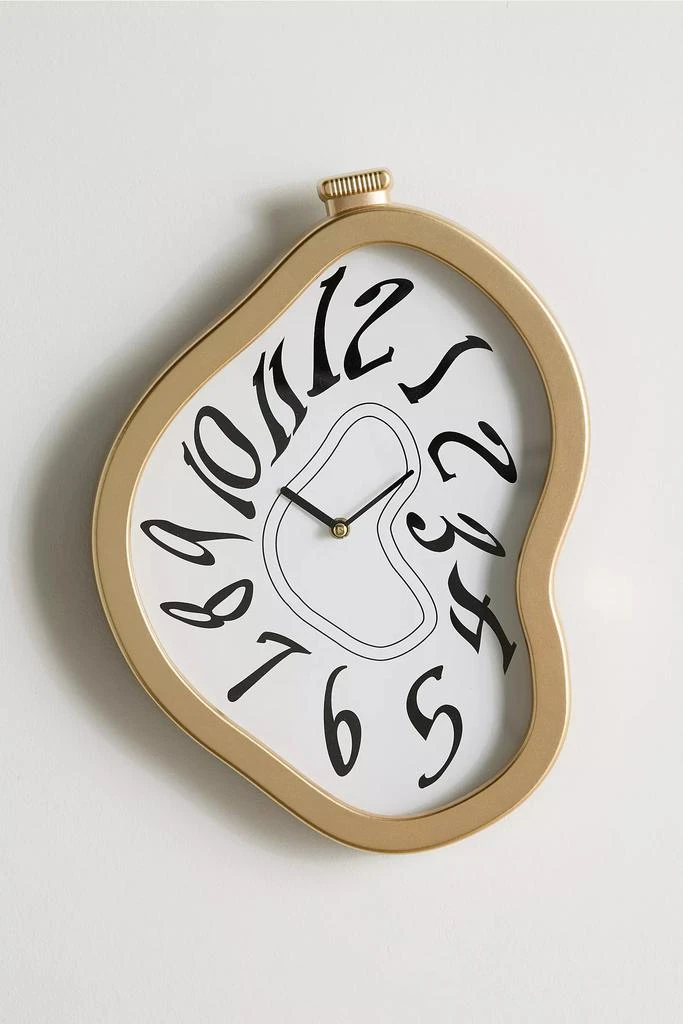 Urban Outfitters Twisted 11” x 15” Analog Wall Clock 1
