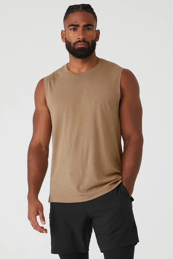 Alo Yoga The Triumph Muscle Tank - Gravel 1