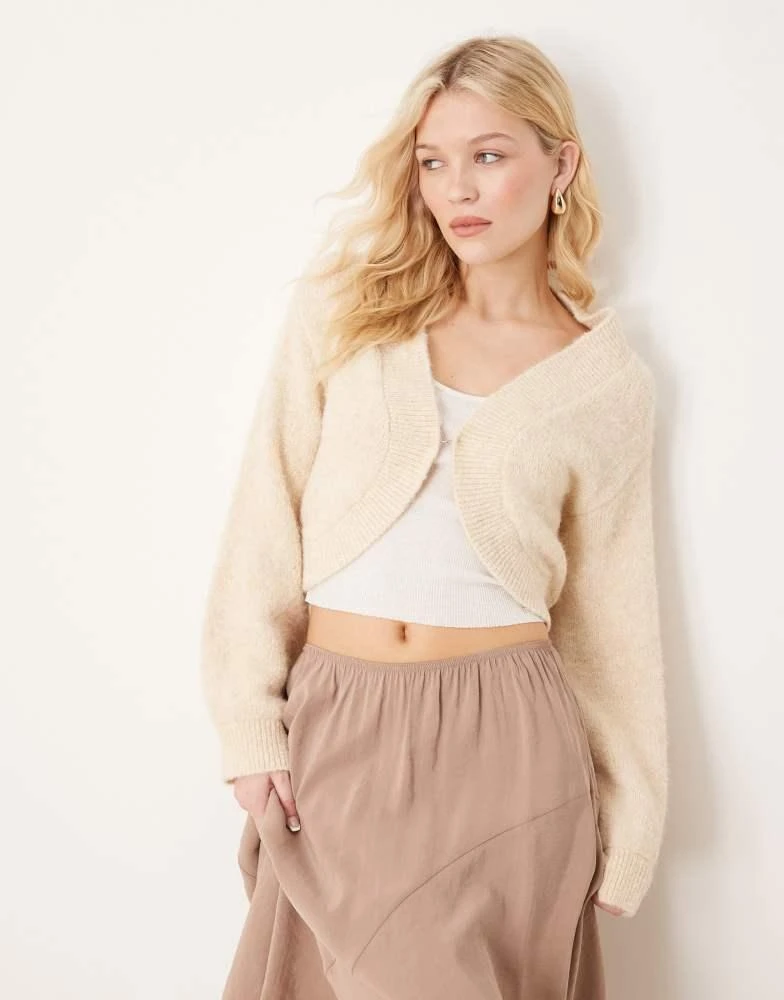 ASOS ASOS DESIGN fluffy knit shrug top 1