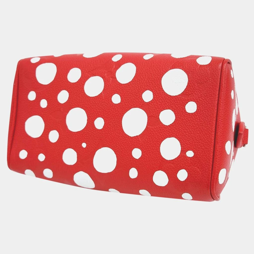 Louis Vuitton Louis Vuitton Red Leather Yayoi Kusama Speedy 20 Satchel 3