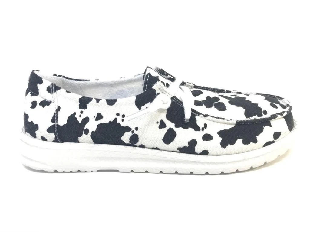 Gypsy Jazz Women's Milk It 2 Cow Slip-On Shoes In Black/white 1