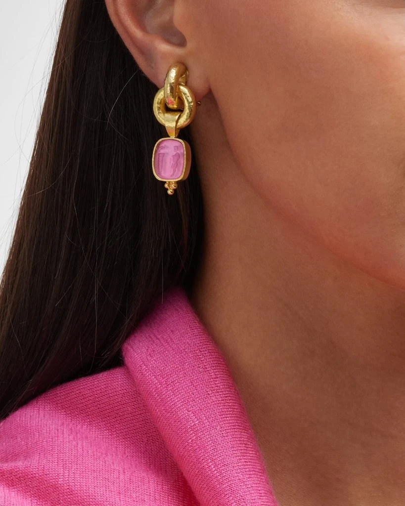 Elizabeth Locke Amber "God and Pillar" Cheerio Drop Earrings 2