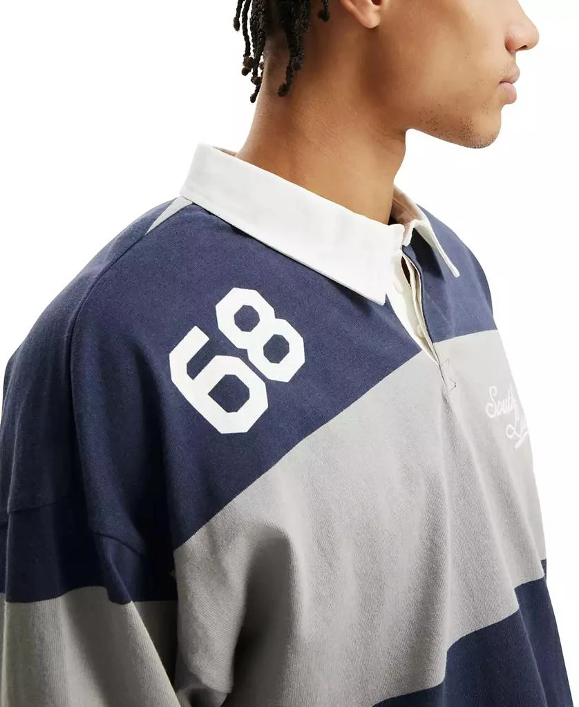 Cotton On Men's Box Fit Rugby Long Sleeve Polo Shirt 3