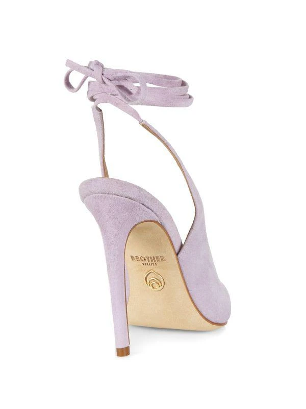 Brother Vellies Ribbon Suede Lace-Up Pumps 3
