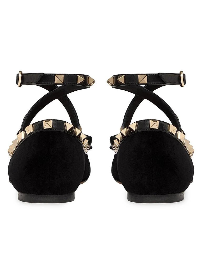 Valentino Rockstud 5MM Velvet Ballerina Flats 3