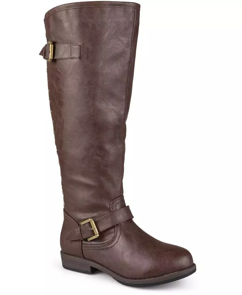 Journee Collection Women's Spokane Extra Wide Calf Knee High Riding Boots 1