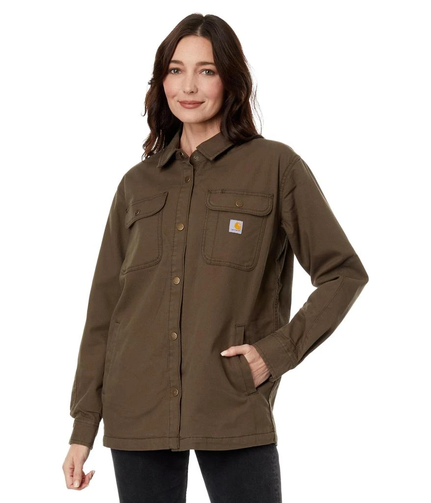 Carhartt Rugged Flex® Loose Fit Canvas Fleece-Lined Shirt Jacket 1