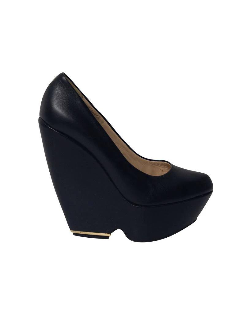 Nicholas Kirkwood Platform Wedge in Black Leather 1