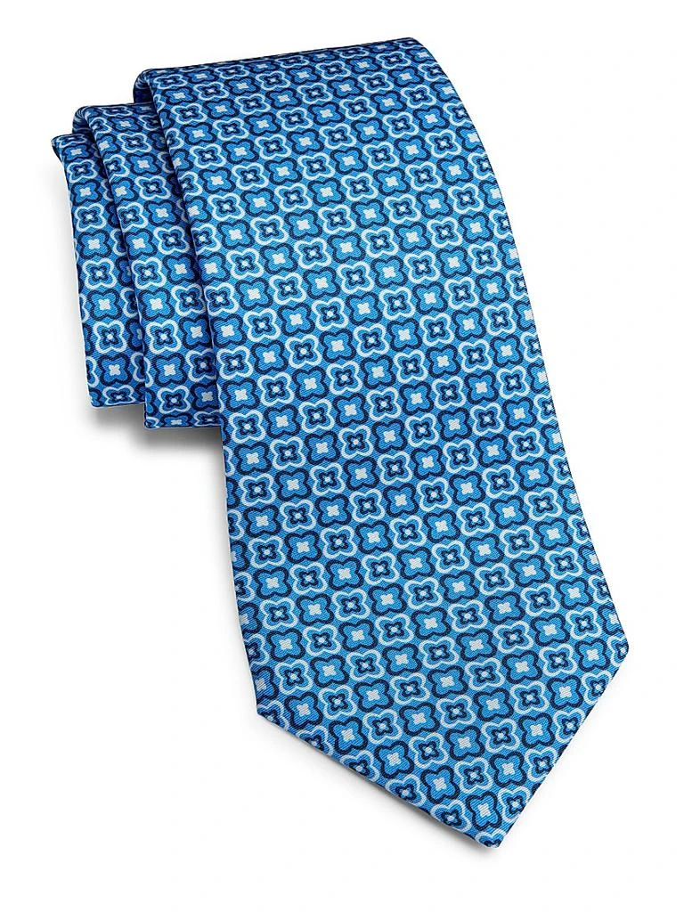Kiton Clover Mosaic Silk Tie