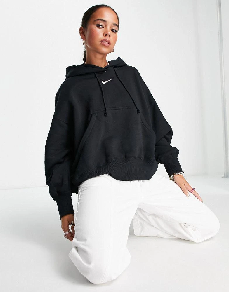 NIKE Nike Phoenix Fleece over-oversized hoodie in black 1