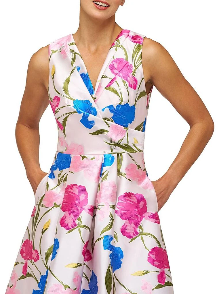 Kay Unger Payton Jacquard Tea-Length Dress 7