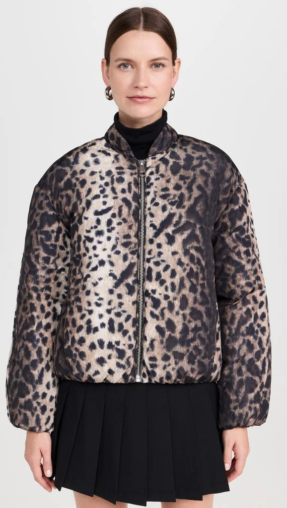 Apparis Leni Leopard Padded Bomber Jacket 6