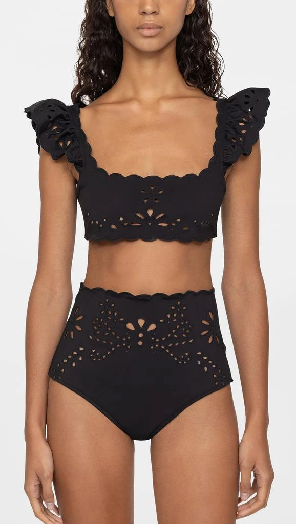 Sea Liat Embroidery Flutter Sleeve Bikini Top 1
