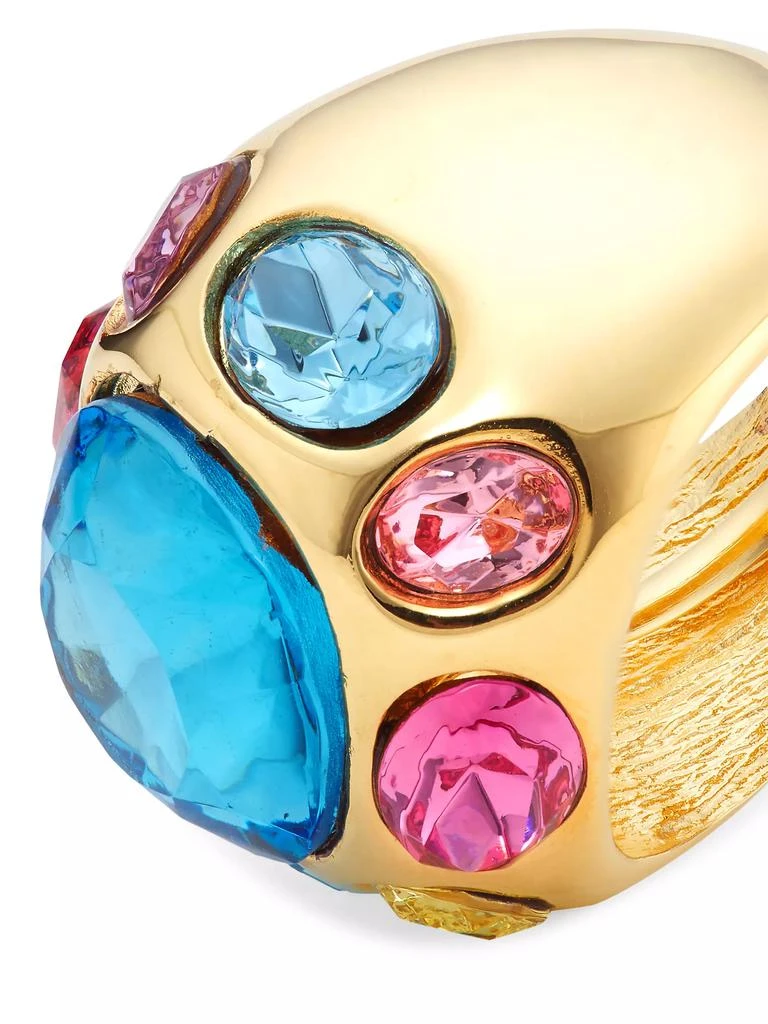 Kenneth Jay Lane 18K Gold-Plated & Rainbow Glass Crystal Ring 4