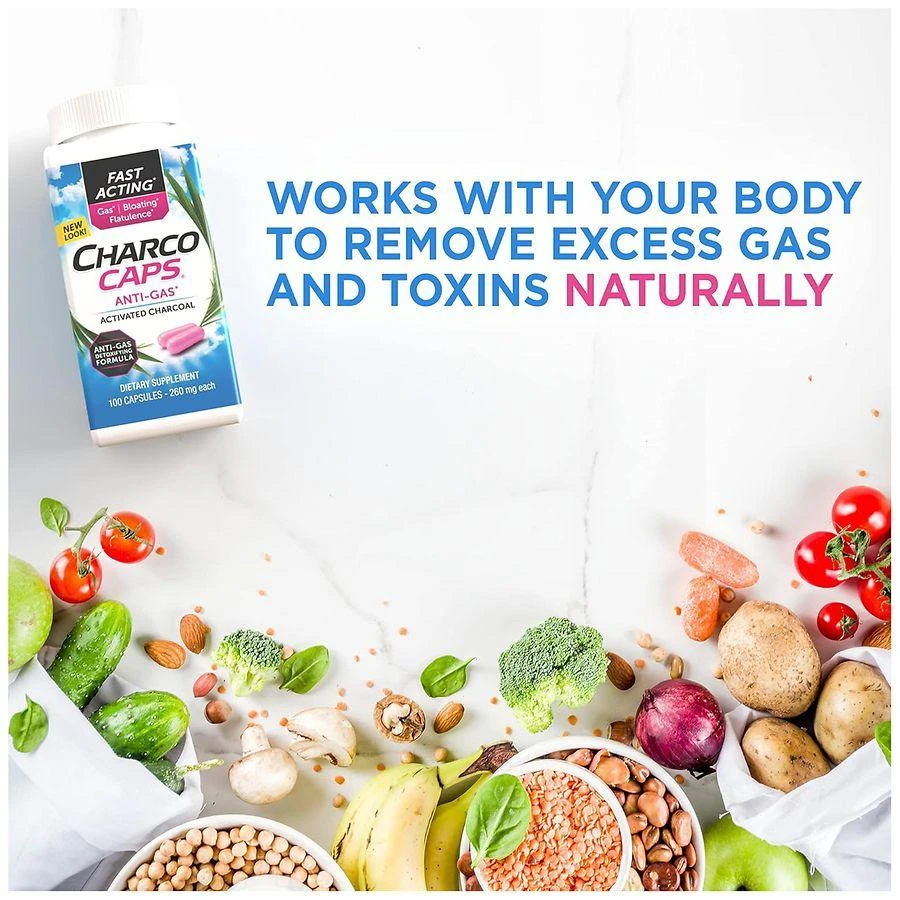 CharcoCaps Activated Charcoal Detox & Digestive Relief 8