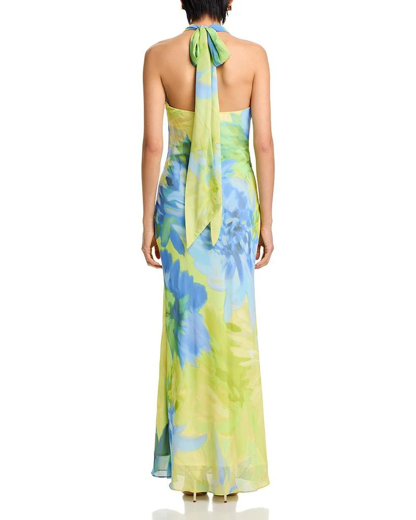 aqua printed chiffon maxi dress Aqua Women's Printed Chiffon Maxi Dress - Green - Size 10