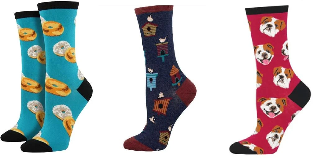 Socksmith Socksmith - Women's Bagel Schmear & Birdhouses & Incredibull Socks - Set Of 3 Pair