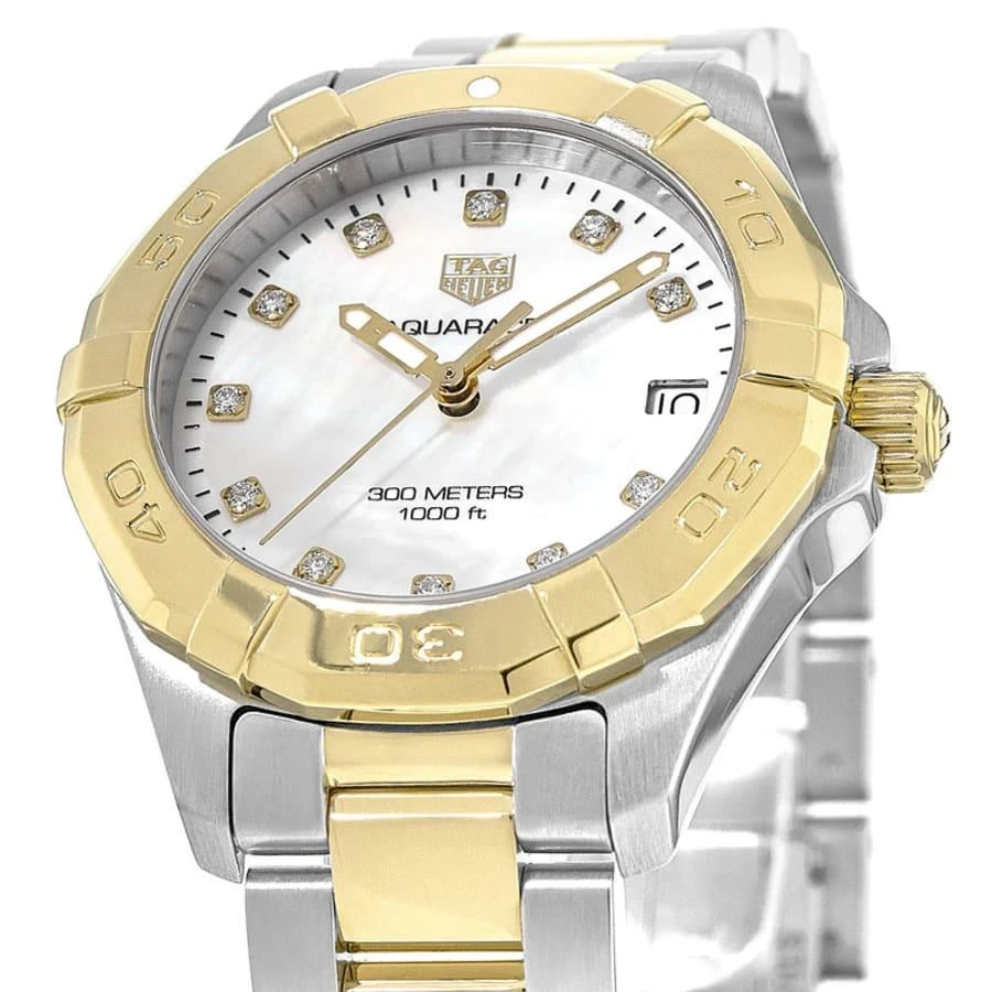TAG Heuer Aquaracer Lady 300M 32MM Diamond Dial 18K Yellow Gold Plated Steel Women's Watch WBD1322.BB0320 2