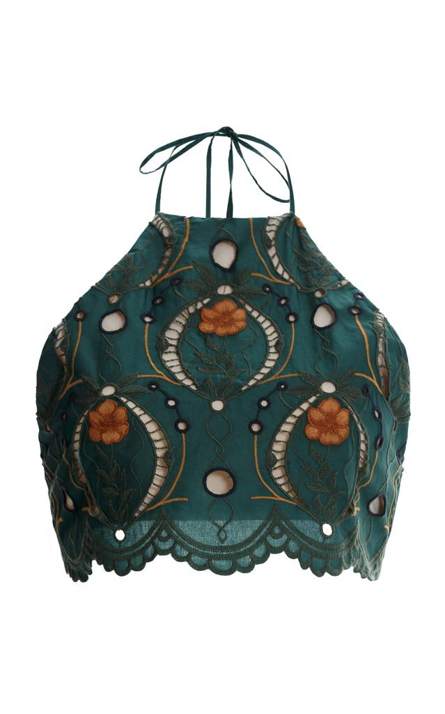 Agua by Agua Bendita Agua by Agua Bendita - Carlota Special Pieces Cotton Halter Top - Multi - S - Moda Operandi