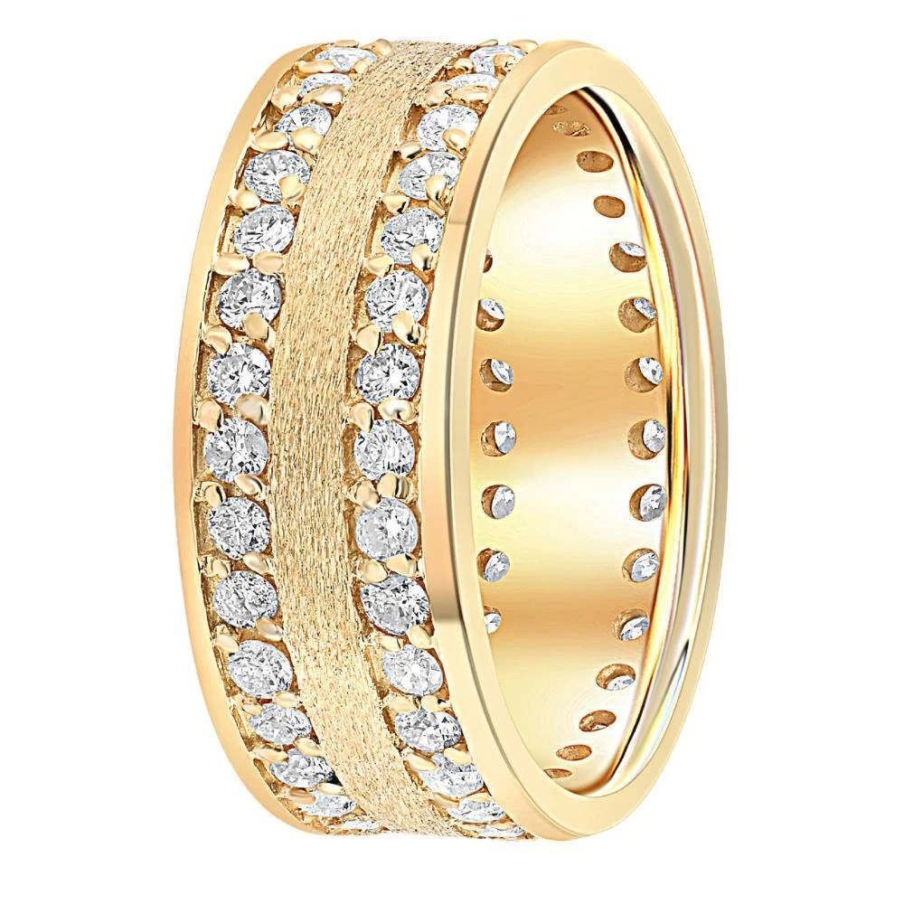 Pompeii3 1 1/2ct Channel Set Diamond Eternity Ring 14K Yellow Gold 2